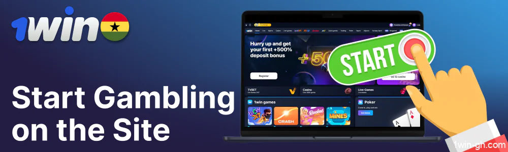 Instructions on how to start gambling the 1win site