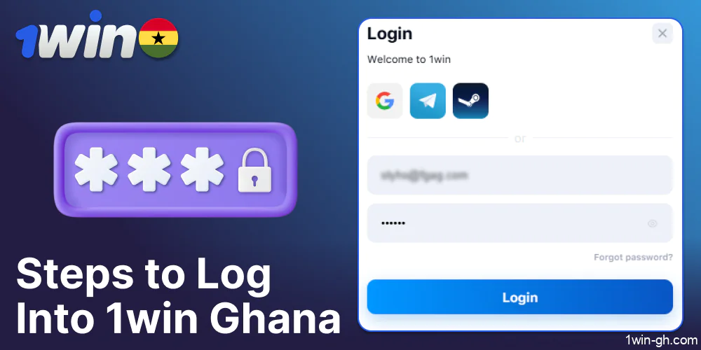 Instructions on logging in to 1win for players from Ghana
