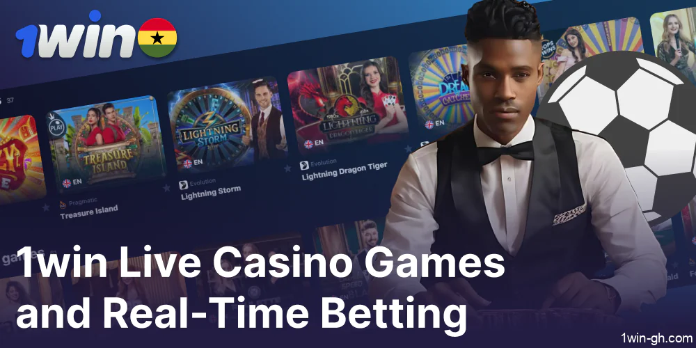 Live Casino Games available on 1win Ghana