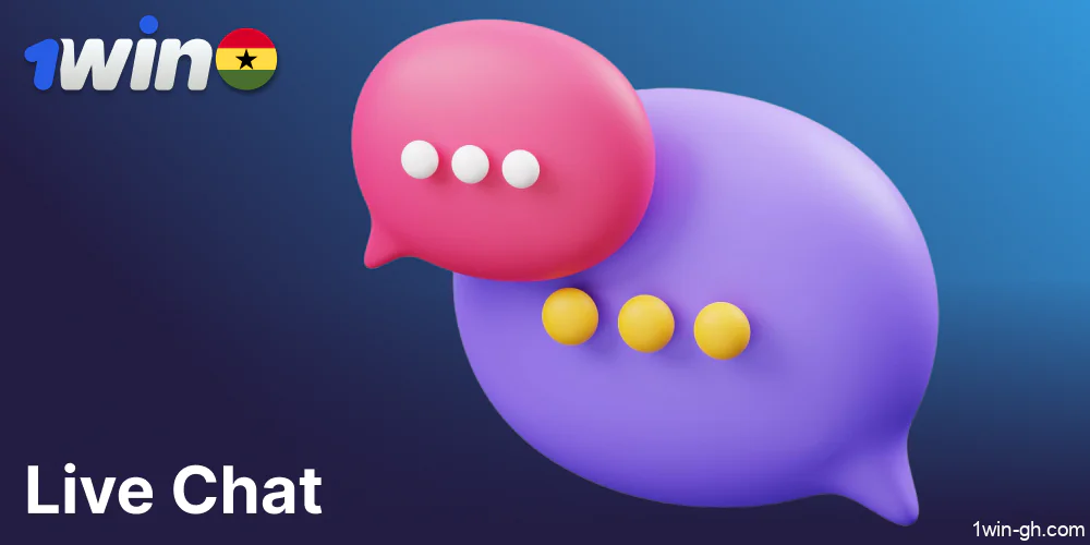 Contact 1win Ghana via live chat