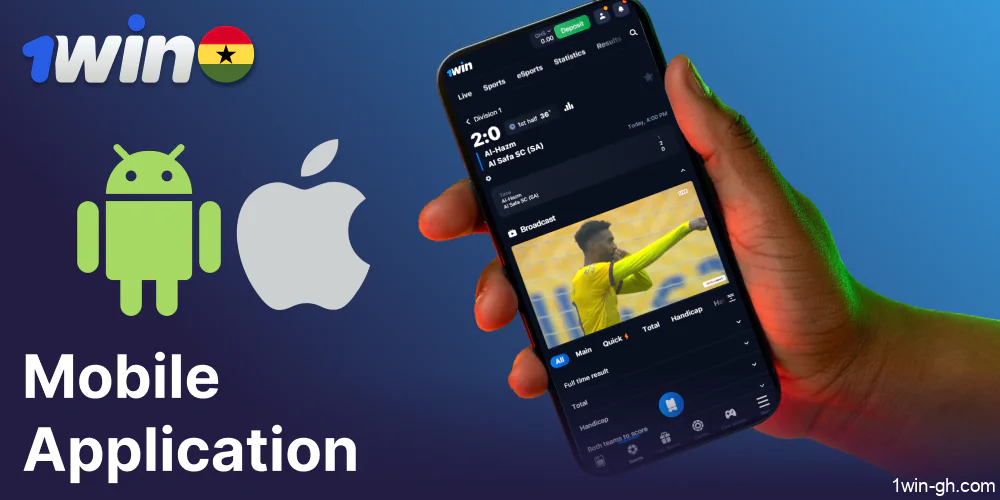 The opportunity to make football bets on mobile using the 1win app